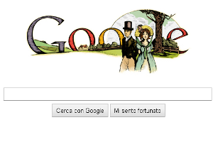 Google doodle Jane Austen 235 anni nascita