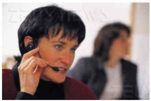 Un\'operatrice di call center