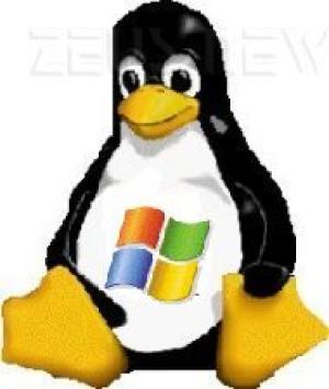 Pinguino Tux marchiato Microsoft