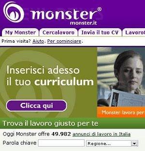 Il sito di e-recruitment Monster