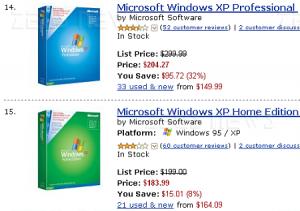 Windows XP su Amazon, Ubuntu da BestBuy