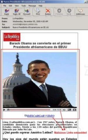 Il malware utilizza il nome di Obama