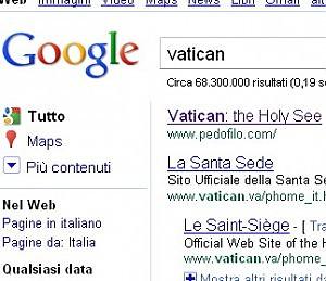 vaticano google pedofili