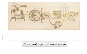 Googele Doodle Thomas Alva Edison lampadina