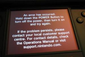 Nintendo 3DS Black Screen of Death BSOD