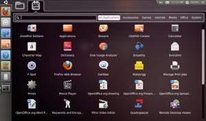 Ubuntu 11.04 Natty Narwhal beta 2 Unity LibreOffic