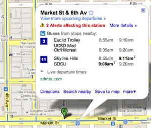Google Maps mezzi pubblici tempo reale