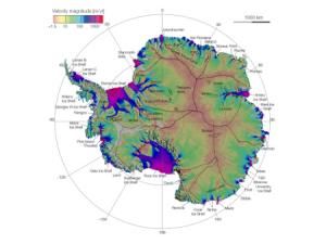 Nasa mappa ghiacci antartide movimento