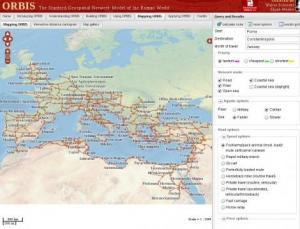 orbis google maps impero romano
