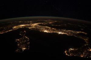 iss italy by night