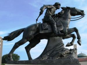 Pony express statue