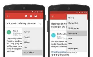 gmail block unsubscribe