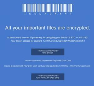 teslacrypt screenshot