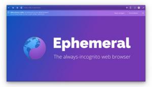 Ephemeral browser incognito