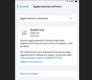 aggiornamento software apple